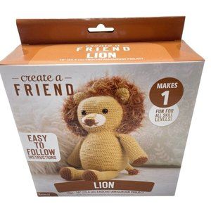 Leisure Arts Create a Friend - Knitted Lion Crochet Amigurumi Project, NWB